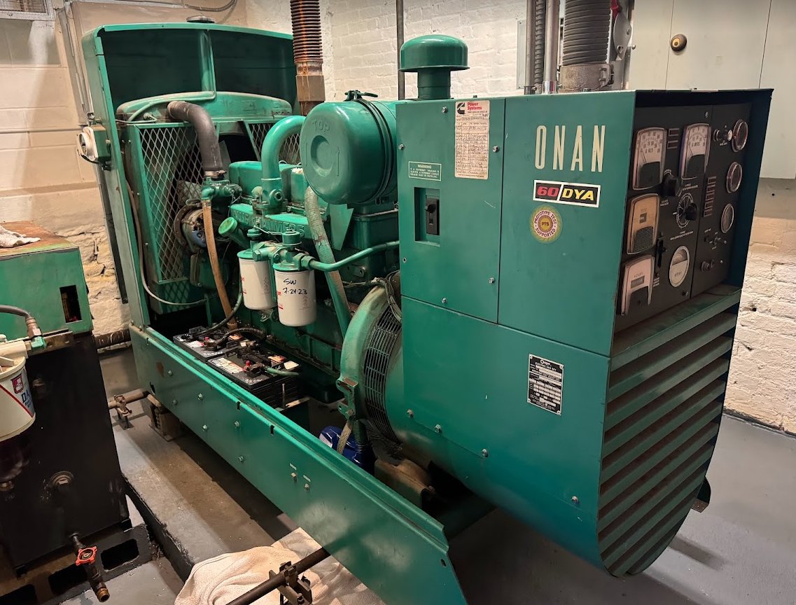 Marine generator engine room installation