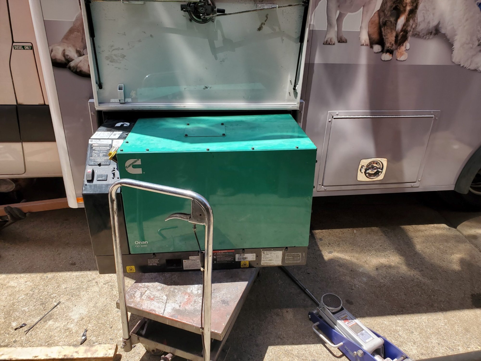 Marine generator engine room repair