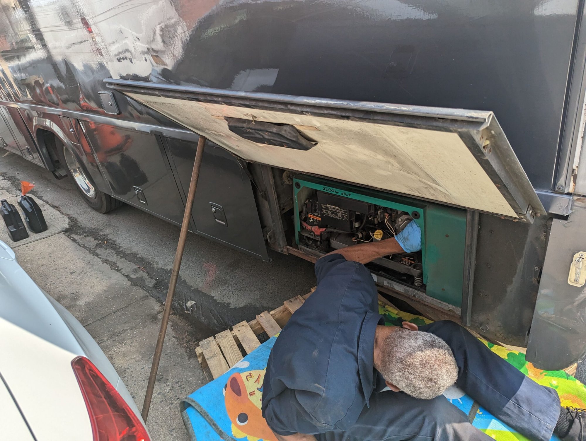 RV Onan generator on-site repair technician